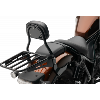 MINI ROUND SISSY BAR W/PAD BLACK HON REBEL 1100