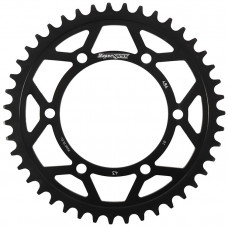 REAR EDGE SPROCKET STEEL 43T-520 BLK HON/KAW/SUZ/YAM