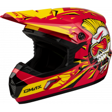 YOUTH MX-46Y UNSTABLE HELMET RED/YELLOW YL