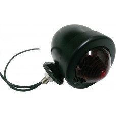BULLET MARKER LIGHT BLACK RED LENS SINGLE FILAMENT