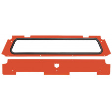 REAR WINDSHIELD ORANGE RUST METALLIC