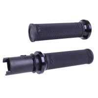 LOCK-ON RUFFIAN GRIPS BLACK/BLACK CVO `23-24