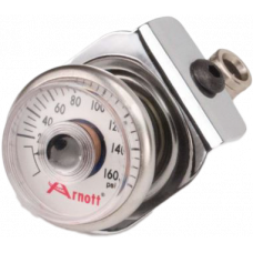 PRESSURE GAUGE & BRACKET CHROME