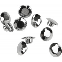 H-BAR CLAMP BOLT CAPS CHROME 10/PK