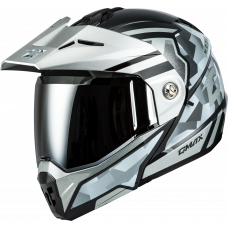 MD-74 STRIKER MODULAR HELMET W SLVR SHIELD SLVR/BLU MTLC 2X