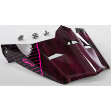 VISOR W/SCREWS COLFAX MX-46Y BLACK/HI-VIS PINK YS-YL