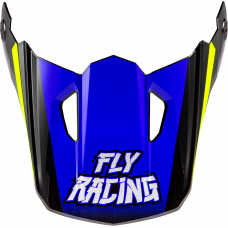 YOUTH KINETIC SCORCHED HELMET VISOR BLUE/GREY/HI-VIS YS-YL