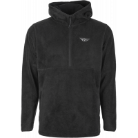 FLY HALF ZIP PULLOVER HOODIE BLACK LG