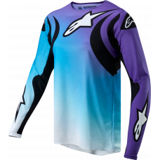 STELLA FLUID JERSEY WHITE/TURQUOISE XL