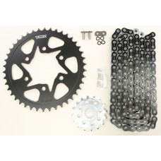 SPROCKET/CHAIN KIT STL/STL 16/42T SIL RX3 520-108L BLK