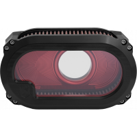 NL TC AIR CLEANER W/GLASS BLACK W/RED