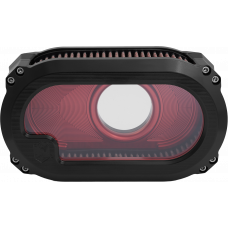 NL TC AIR CLEANER W/GLASS BLACK W/RED