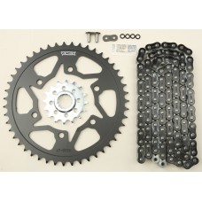 SPROCKET/CHAIN KIT STL/STL 16/47T SIL RX3 520-116L BLK