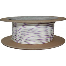 #18-GAUGE WHITE/VIOLET STRIPE 100' SPOOL OF PRIMARY WIRE