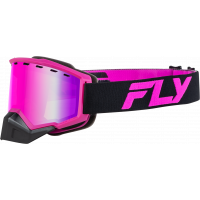 FOCUS SNOW GOGGLE BLACK/PINK W/ PINK MIRROR/ROSE LENS