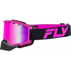 FOCUS SNOW GOGGLE BLACK/PINK W/ PINK MIRROR/ROSE LENS