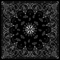 BANDANNA BLACK PAISLEY