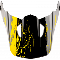 YTH KINETIC DRIP HELMET VISOR GREY/BLACK/YELLOW YS-YL