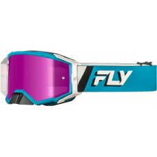 ZONE ELITE GOGGLE BLUE/WHITE W/ MAGENTA MIRROR/SMOKE LENS