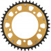 REAR STEALTH SPROCKET ALU/STL 43T-520 GLD HAY/SUZ/TRI