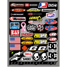 HELMET LOGOS DECAL SHEET 9.5