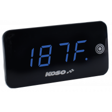 SUPER SLIM TOUCH SCREEN VOLT & TEMP GAUGE BLUE DISPLAY