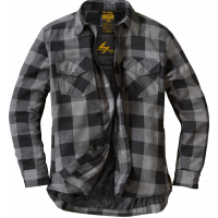 COVERT WOMENS FLANNEL BLACK/GREY MD