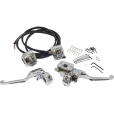 COMP H/BAR CNTRLS 9/16 M/CYL W/SWITCHES CHROME 96-06