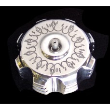 BILLET GAS CAP (BLACK FLAMES)