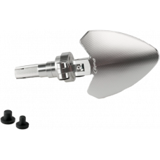 HANDLEBAR END FOLDING MIRROR LEFT SILVER