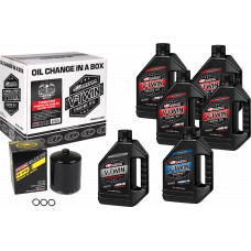 V-TWIN SYN OIL CHANGE KIT TC BLACK FILTER