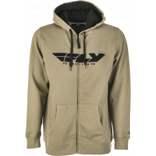 FLY CORPORATE ZIP UP HOODIE TAN/BLACK LG