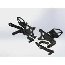 REAR SET COMPLETE BLK YAM