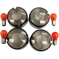 SMOKED TURN SIGNAL LENS KIT DOMED