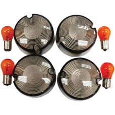 SMOKED TURN SIGNAL LENS KIT DOMED