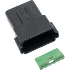 12-WIRE BLACK DEUTSCH RCPTCL & WDGLCK HD# 72109-94BK