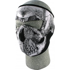FULL FACE MASK BLACK/WHITE SKULL
