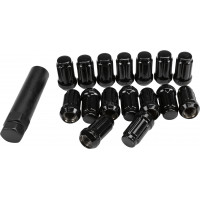 12MMX1.50 LOCK STYLE LUG NUTS BLACK W/KEY 16/PK
