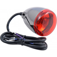 BULLET TURN SIGNAL BLACK NICKE RED LENS