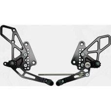 REAR SET COMPLETE BLK SUZ