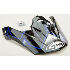 VISOR W/SCREWS STEP MX-86 BLACK/BLUE