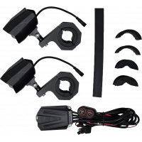 DUAL SWITCHBACK LED LIGHTS BLACK WIRED REMOTE PR