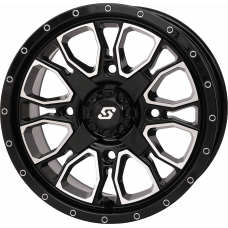 FUSION DD WHEEL  14X7 5+2 4/137 & 4/156 GLOSS BLK/MACH