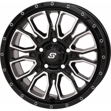 FUSION WHEEL 15X7 5+2 5/4.5 GLOSS BLK/MACHINED