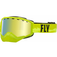 FOCUS SNOW GOGGLE GREEN/BLACK W/ GOLD MIRROR/YELLOW LENS