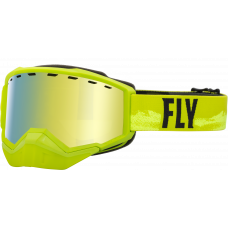 FOCUS SNOW GOGGLE GREEN/BLACK W/ GOLD MIRROR/YELLOW LENS