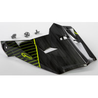 VISOR W/SCREWS COLFAX MX-46 BLACK/HI-VIS YELLOW MD-2X