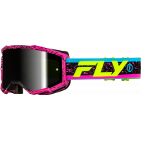ZONE GOGGLE PINK/BLACK/HI-VIS W/ BLACK MIRROR/SMOKE LENS