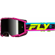 YTH ZONE GOGGLE PNK/BLK/HI-VIS W/ BLACK MIRROR/SMOKE LENS