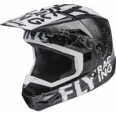 YOUTH KINETIC SCAN HELMET BLACK/WHITE YL